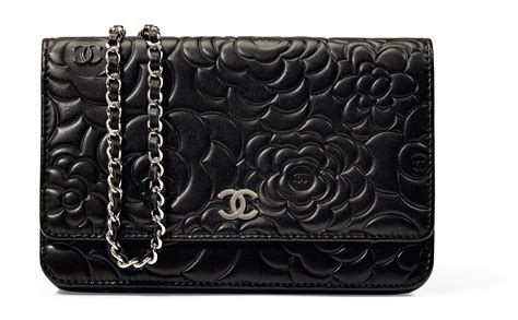 chanel wallet camellia embossed lamb leather|lambskin camellia wallet.